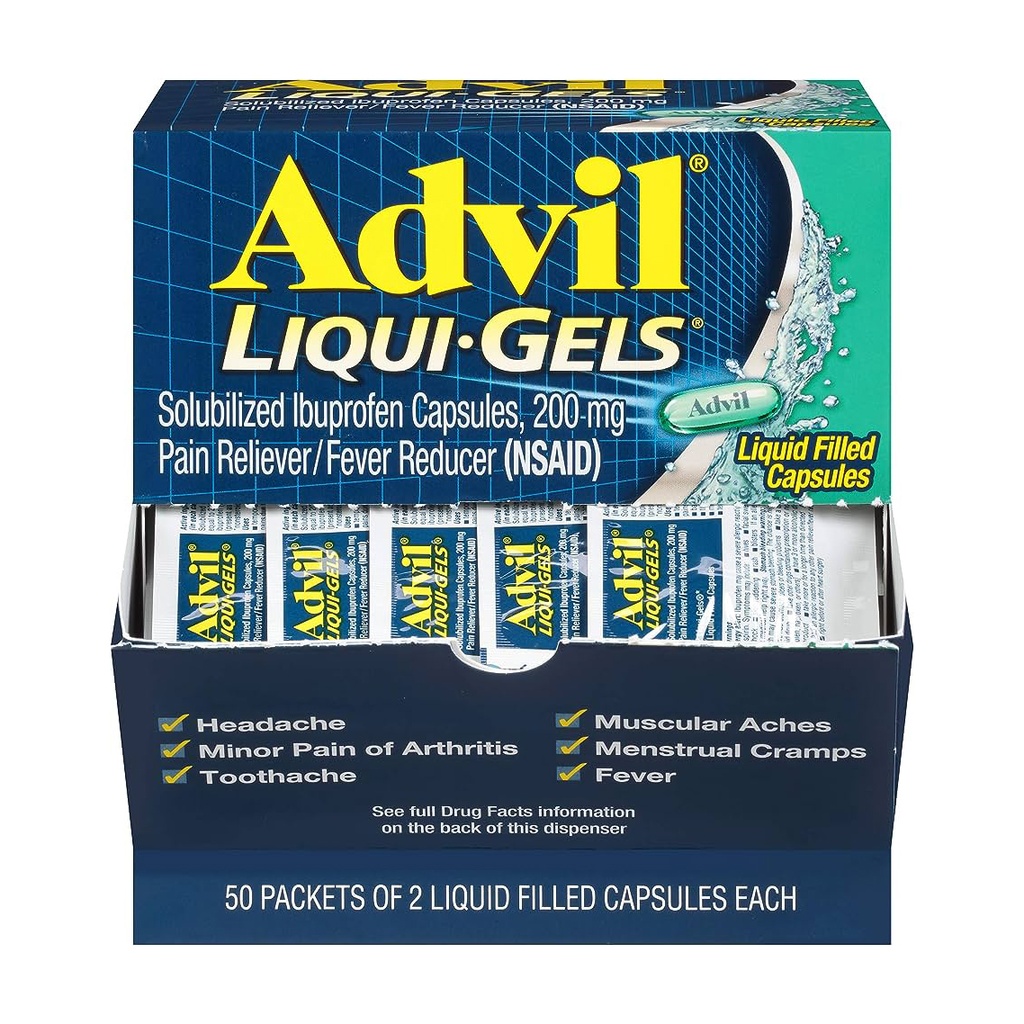 Advil Liqui-Gels Capsules Pouch 2'S/50CT