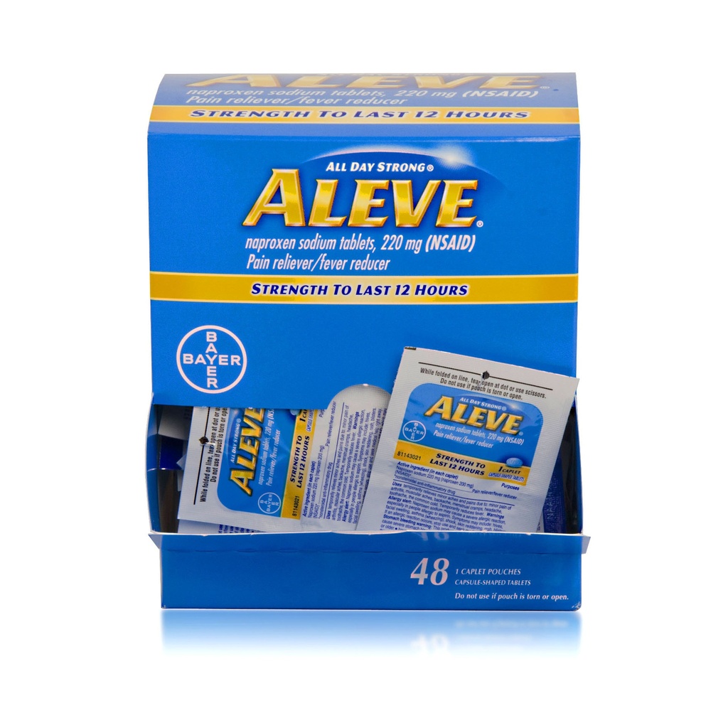 Aleve Pain Reliever/Fever Reducer Pouch 1'S/48CT