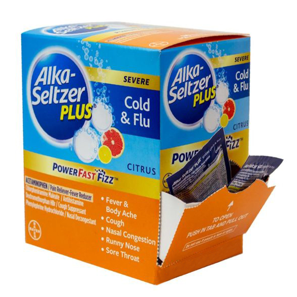 Alka-Seltzer Plus Cold & Flu Pouch 2'S/24CT