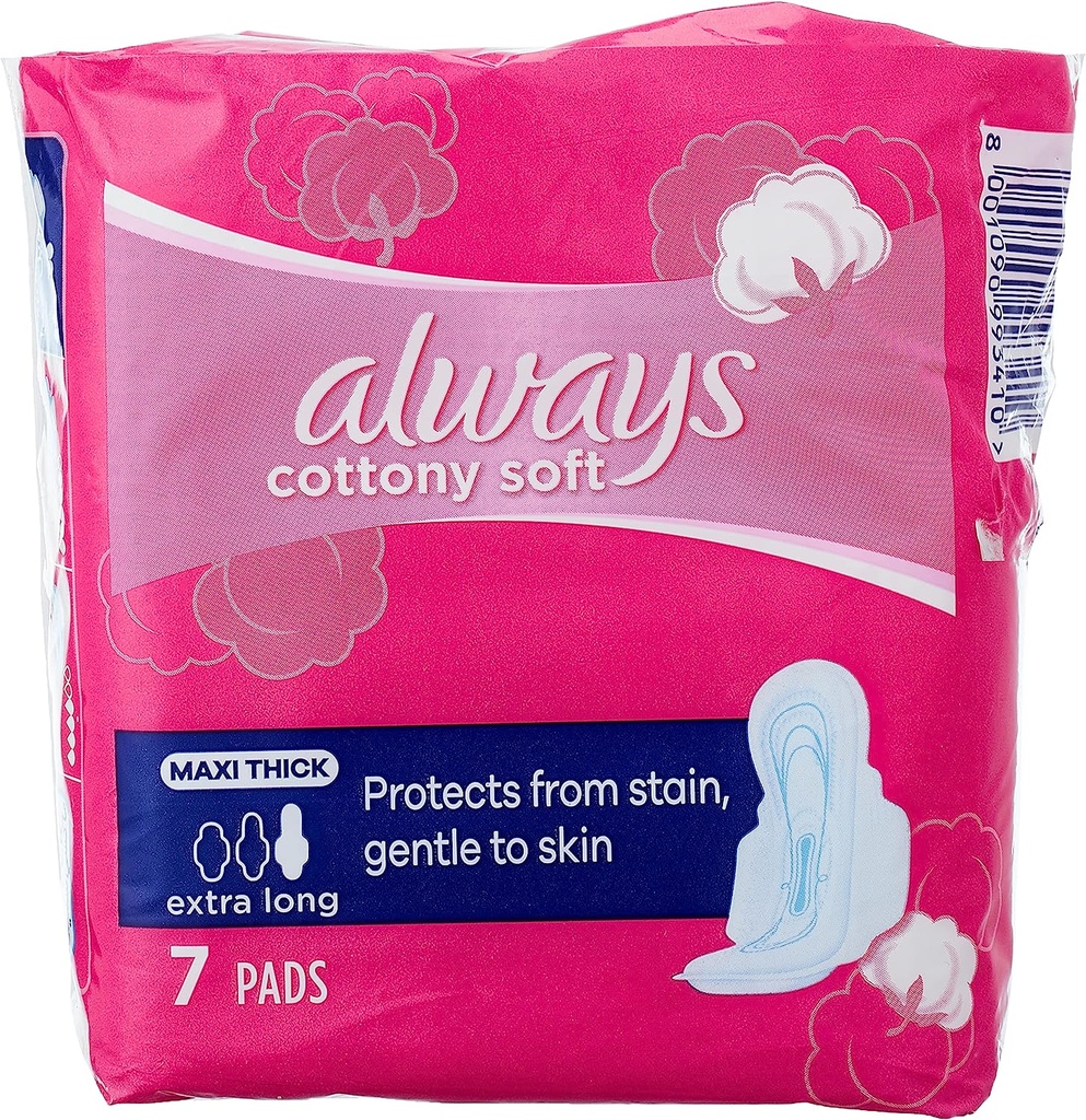Always Cottony Soft Maxi Thick Long 7 Wings (Pink)