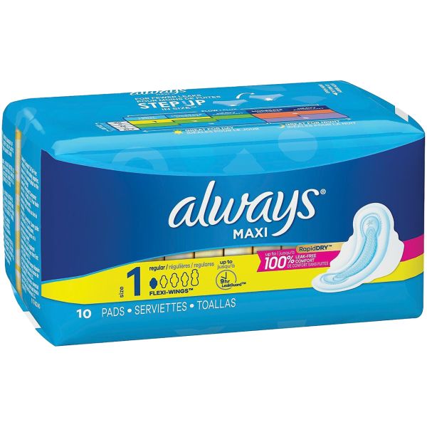 Always Maxi 10CT Regular Size 1 (Light Blue)