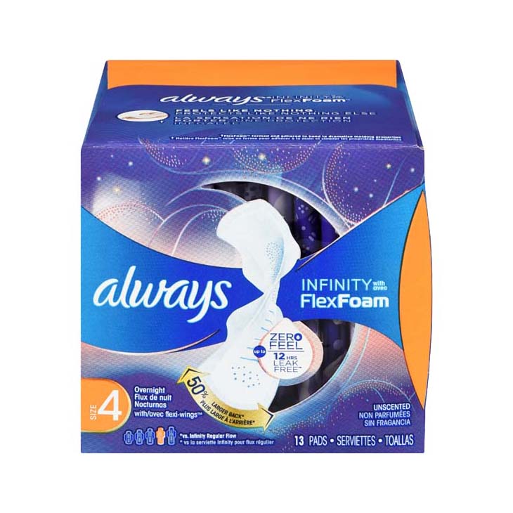Always Infinity Flexfoam Over Night 13CT Size 4 (Blue/Orange)