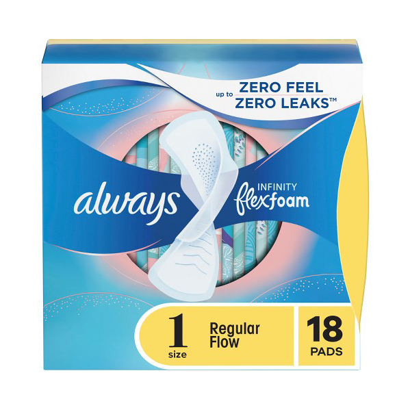 Always Infinity Flexfoam 18CT Size 1 (Light Blue)