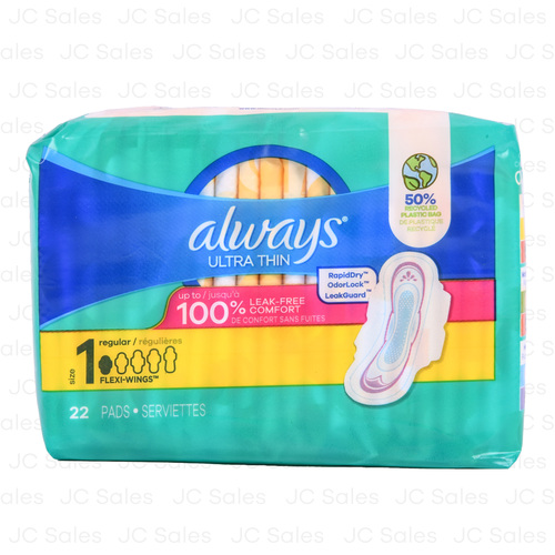 Always Ultra Thin 22CT Regular Size 1 (Green)