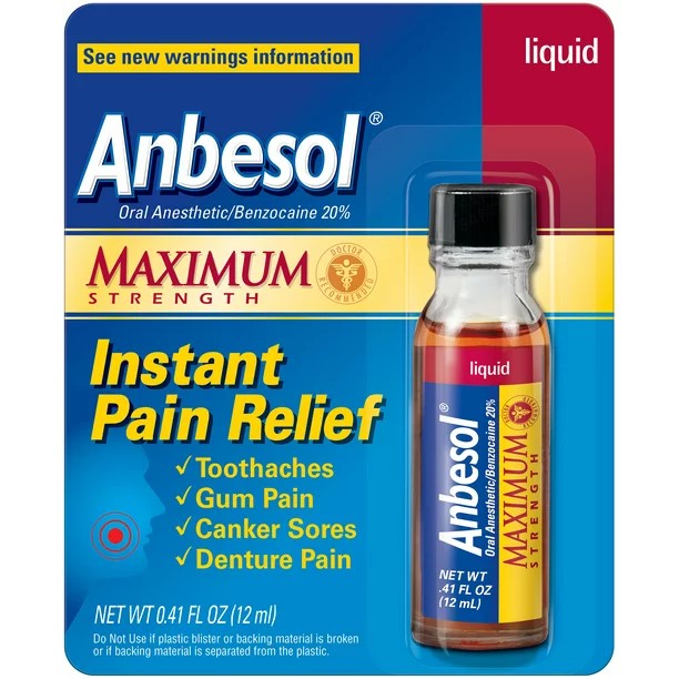 Anbesol Liquid Max Strength Pain Relief 12ML
