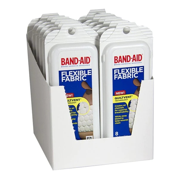 Band-Aid Flexible Fabric 8'S/12CT