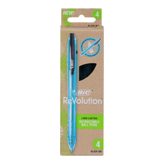Bic ReVolution Ball Point Pen 4CT Pack