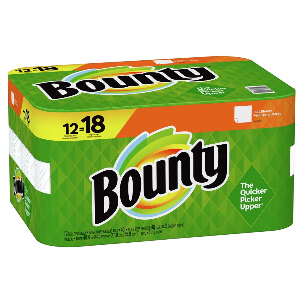 Bounty Paper 2Ply 12=18 Regular Roll