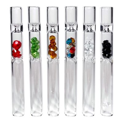 Glass Diamond Chillum Pipe 48CT/Bx Ea