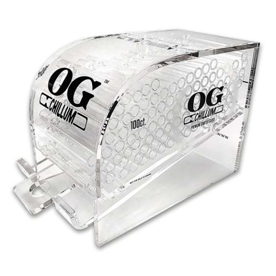 Chillum OG Clear Glass Pipe 100ct Display