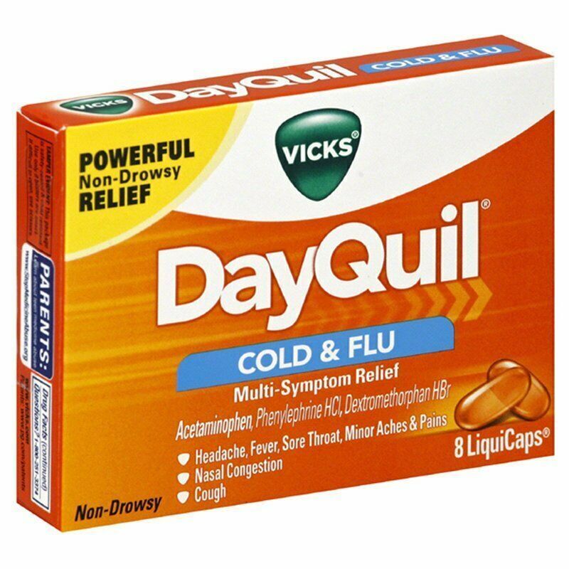 Dayquil Cold & Flu Liquid Cap 8CT