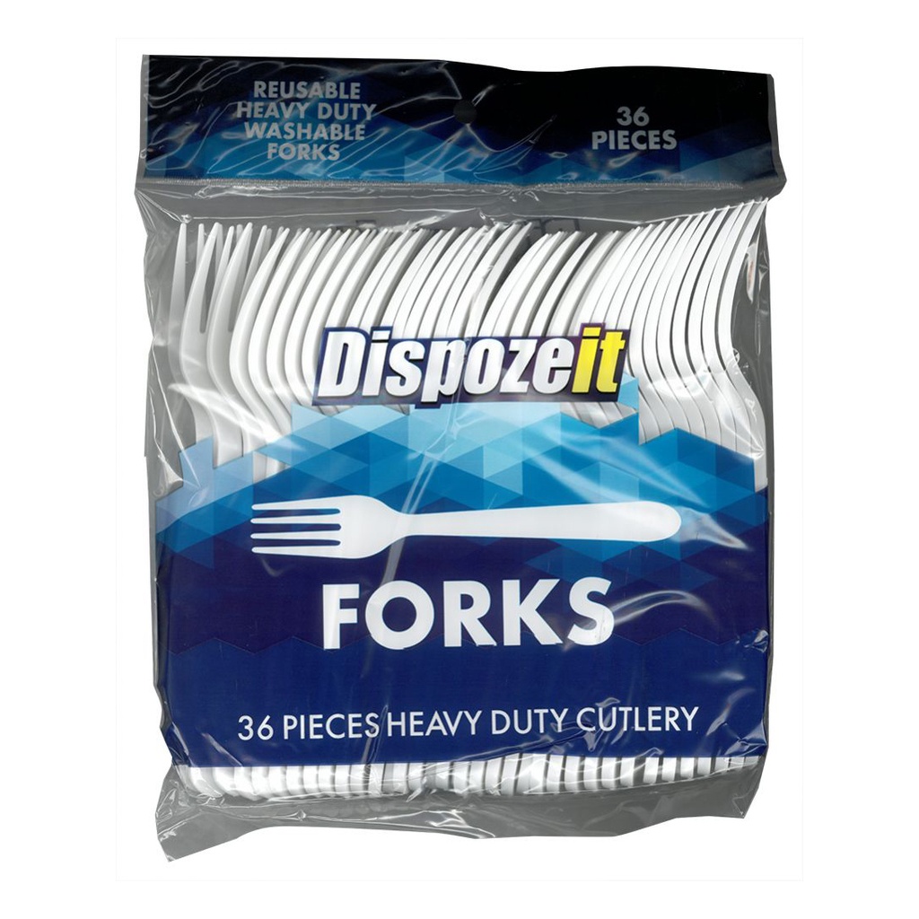 Forks Plastic Heavy Duty (DispozeIt) 36CT