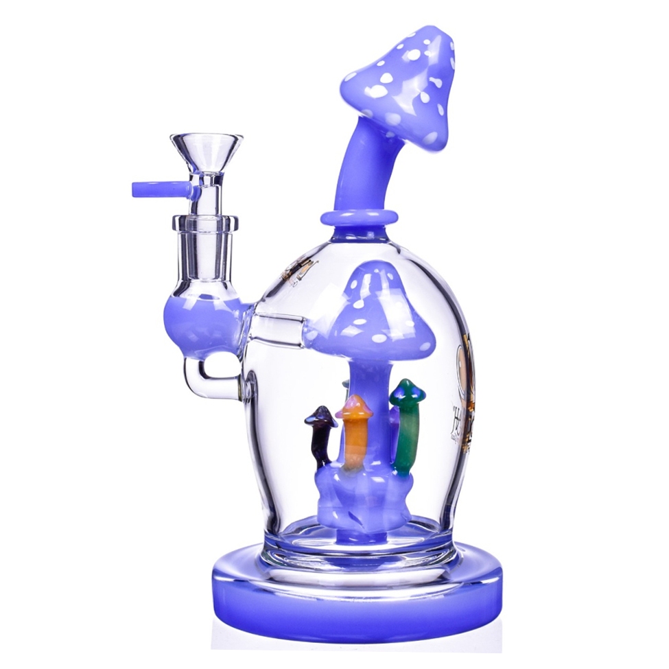Glass Bong Mushroom Bunch (P2430/289) 8.5"