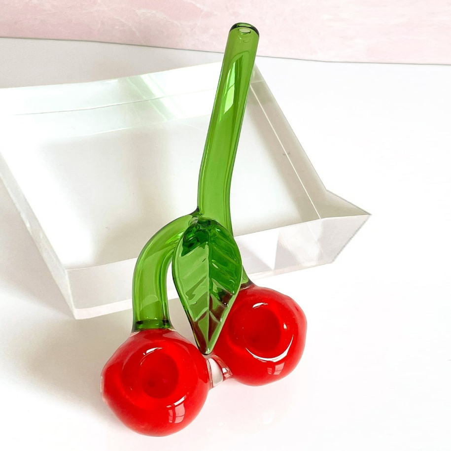 Glass Pipe Cherry Fruit Design