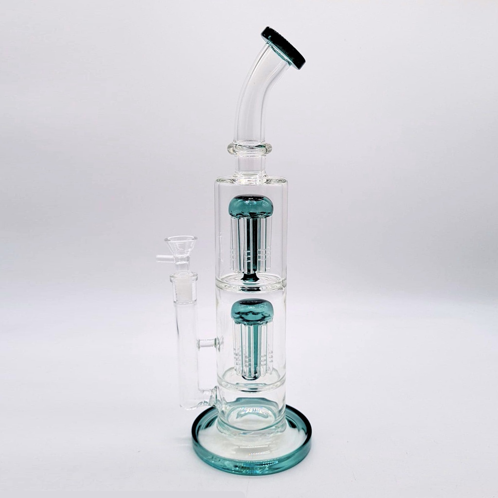 Glass Bong Dual Chamber (E2316/492) 14"