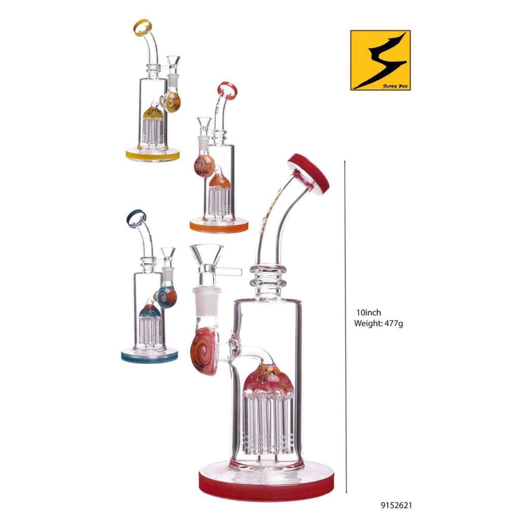 Glass Bong Tattoo Inner & Out (BG624/621) 10"