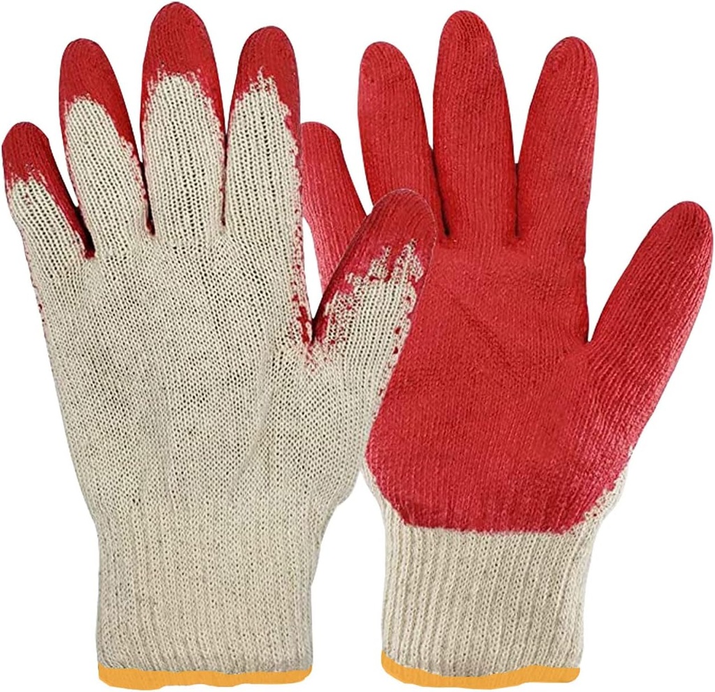 Gloves Red Palm Knitted 10CT/PK