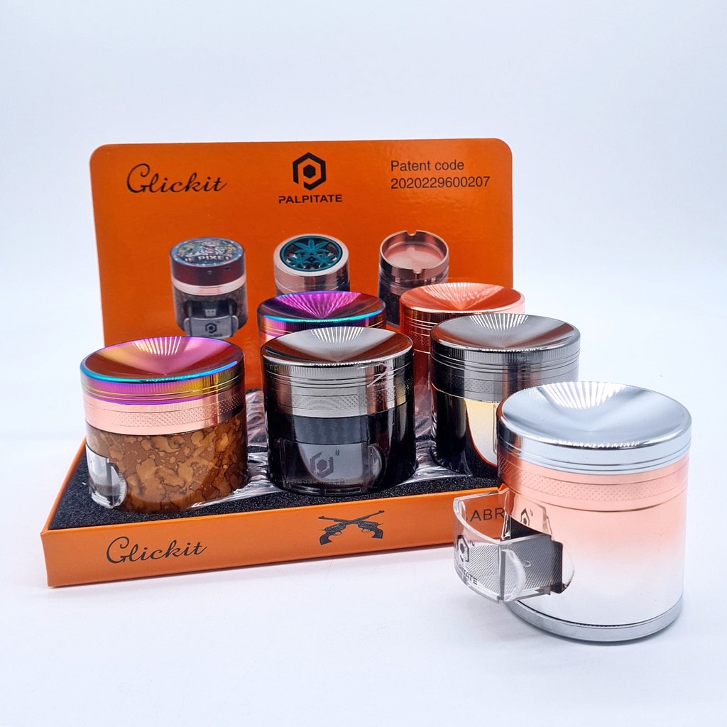 Grinder 4 Part Heavy Metal With Tray 6ct Display Each