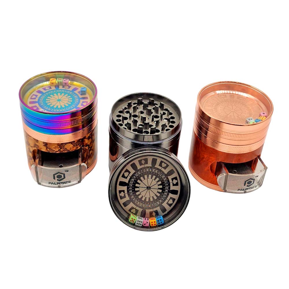 Grinder 4 Part With Tray & Dice Game (MG054) 6CT Display Each