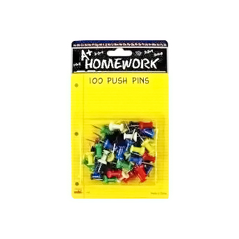 Homework Push Pins 100CT