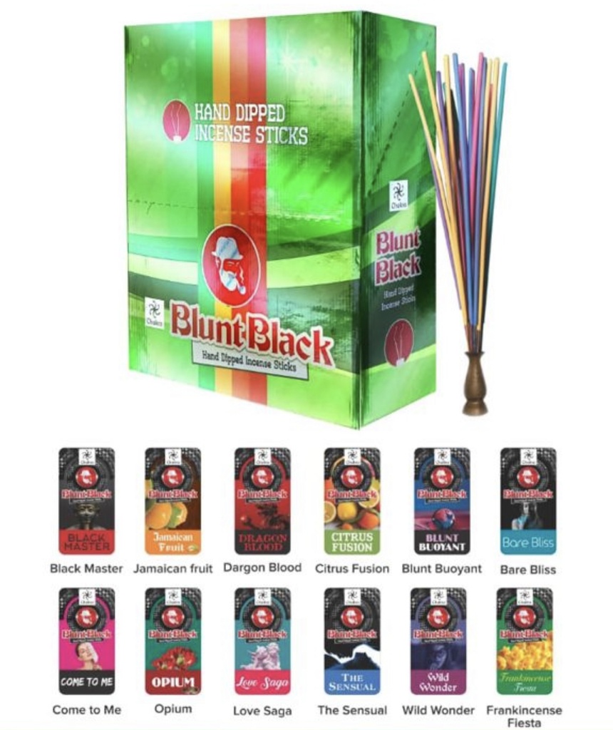 Incense Bluntlife/Black 12ct/72bag Display