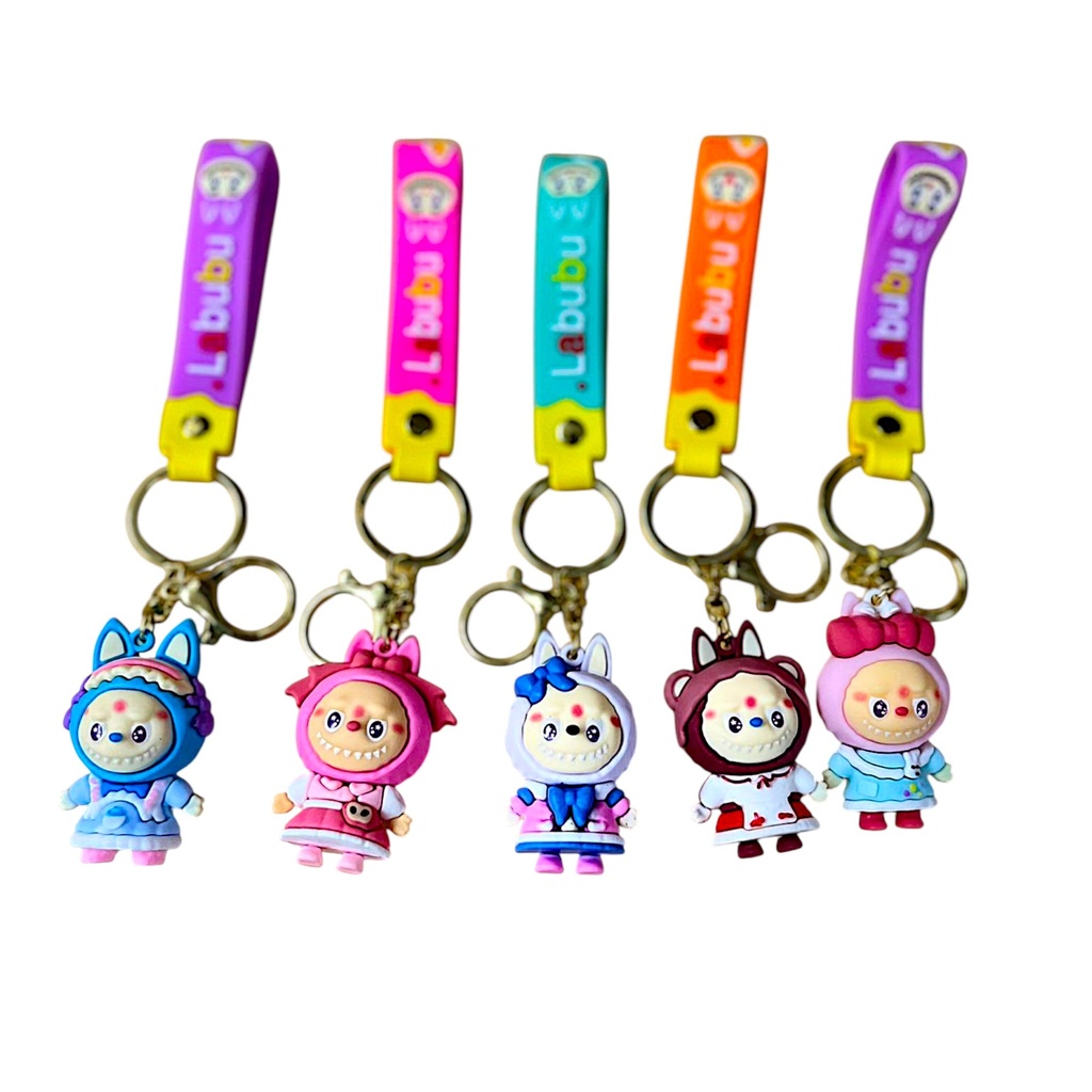 Cartoon Figure 3D Labubu Keychain Each