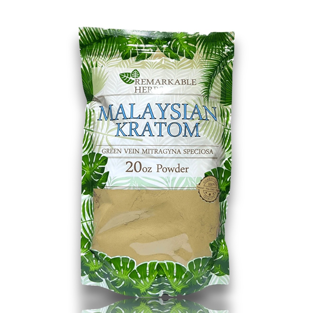 Remarkable Herbs Green Vein Malaysian Kratom 20oz Powder