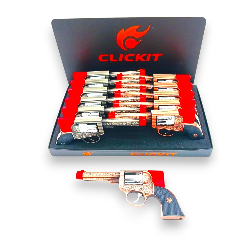 Click iT Revolver Pirate Edition Lighter (GH-9561) 12CT Display