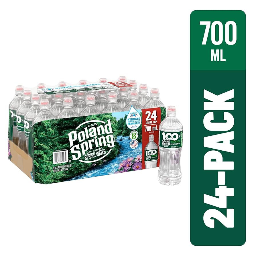 Poland Spring Water Sports Cap 23.7oz/24CT Case