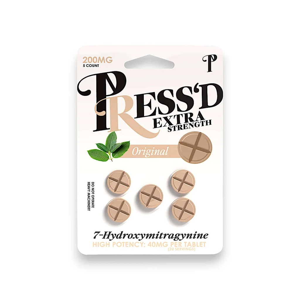 Pressesd Kratom 5CT/40MG High Potency Original