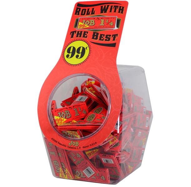 Job 99c Orange Slow Burning Paper 1 1/4/100CT Jar