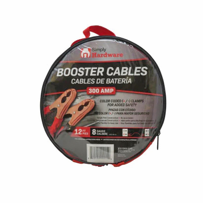 Jumper Cable Booster (Simply Auto) 8 Gauge/300AMP 12FT