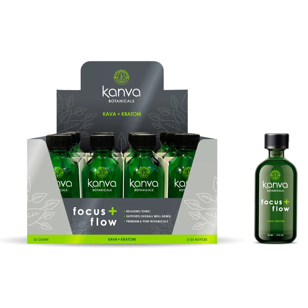 Kanva Botanicals Focus Flow Liquid Shot 2oz/12CT Box Ea