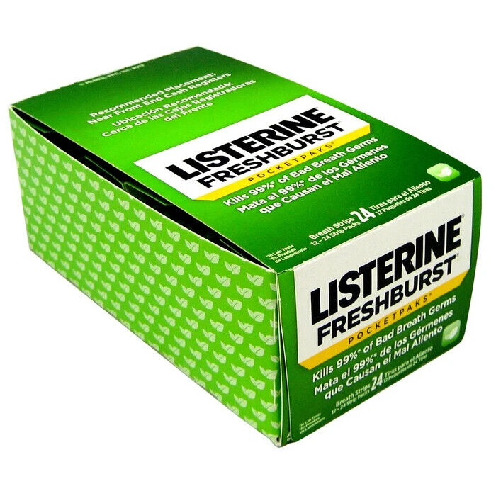 Listerine Pocket Pack Fresh Burst 24'S/12CT Display