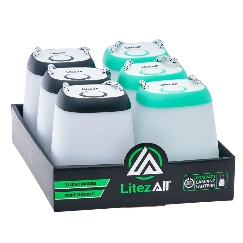 Litez All - Mini LED Square Lantern 6ct/Display Each