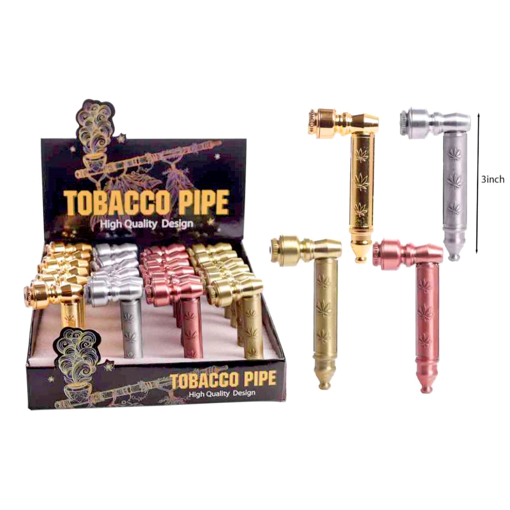 Metal Pipe Gold & Copper Design High Quality 24CT Display Ea