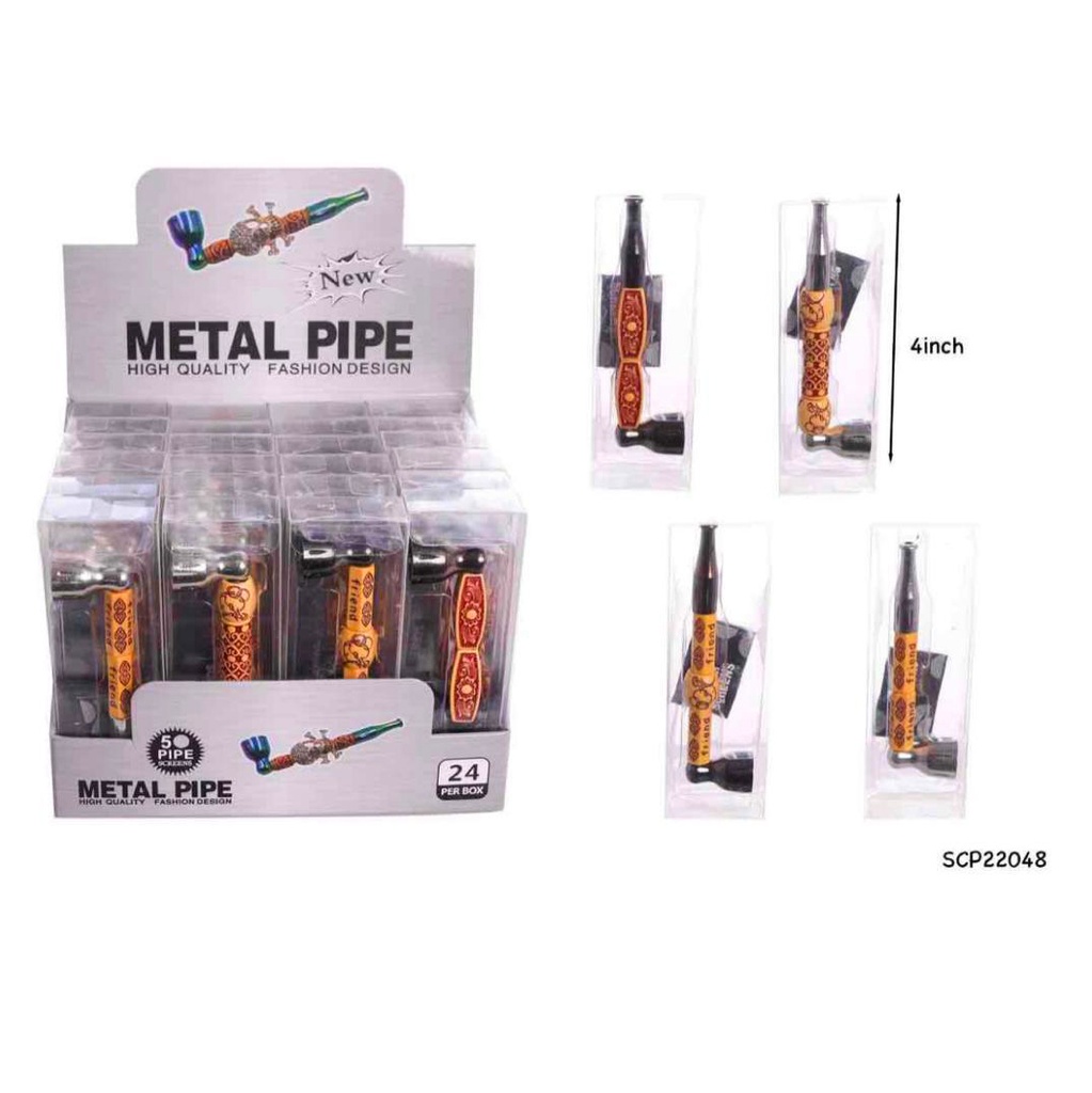 Metal Pipe Engraved 2IN1 Kit 24CT Display Ea