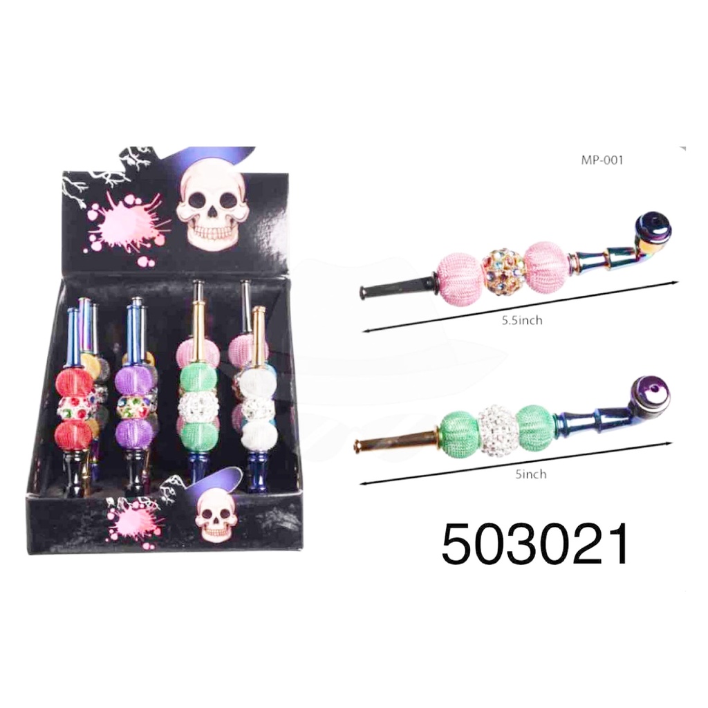 Metal Pipe Colorful Ball 12CT Display Ea