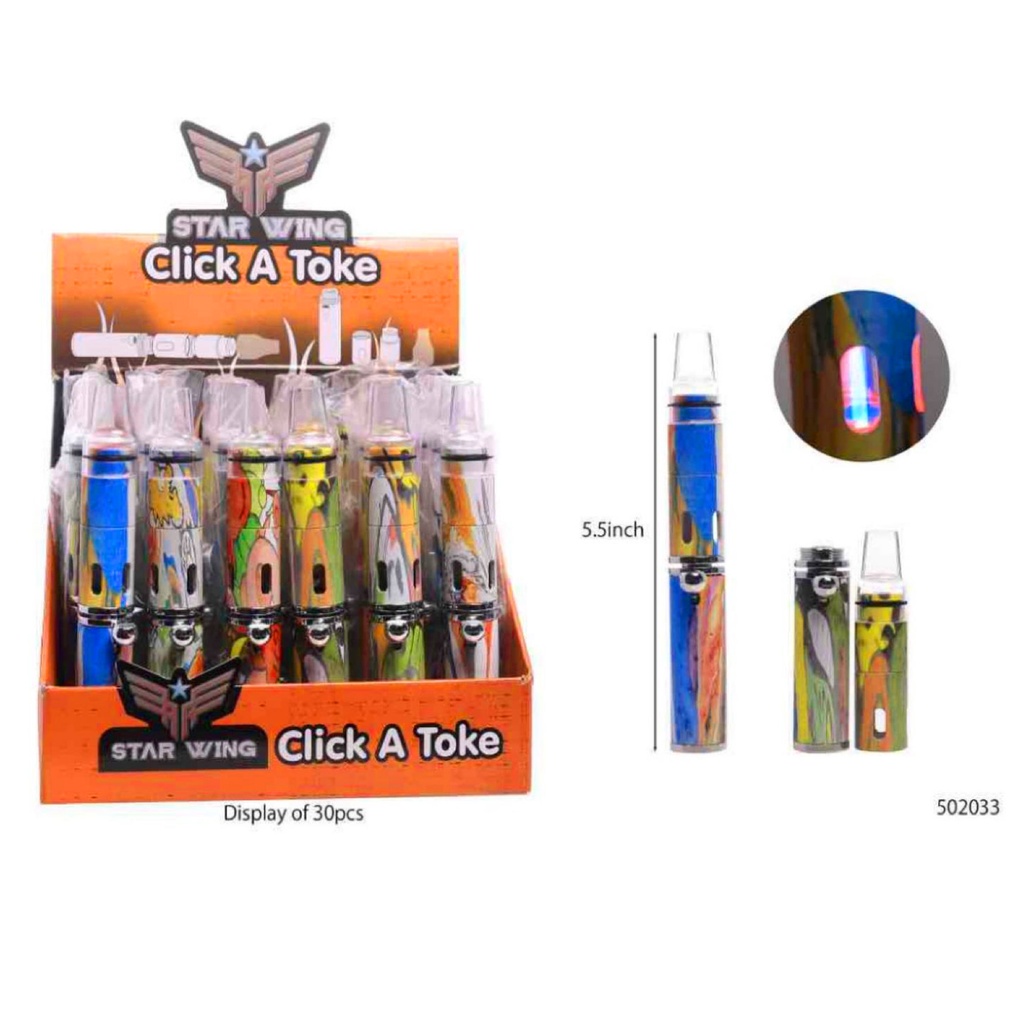 Metal Pipe CAT 2IN1 With Bullet Torch (2033) 30CT Display Ea