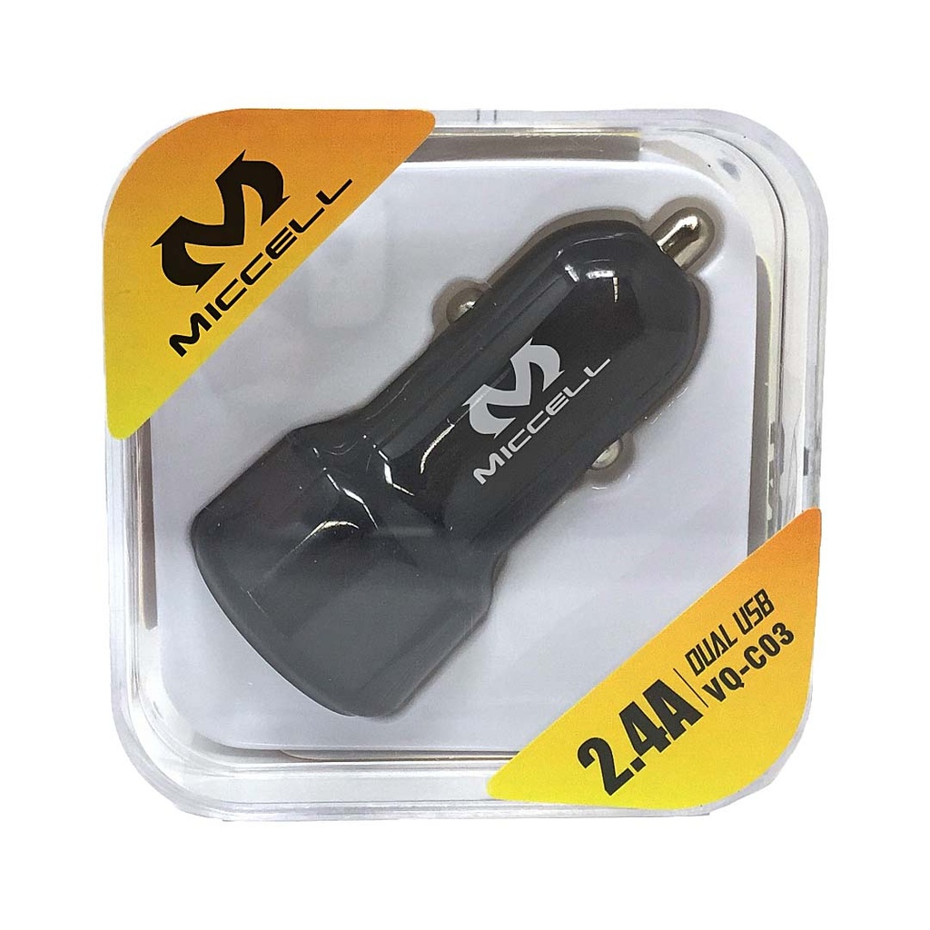 Miccell Car Plug Adaptor Dual USB ARC (S1009)