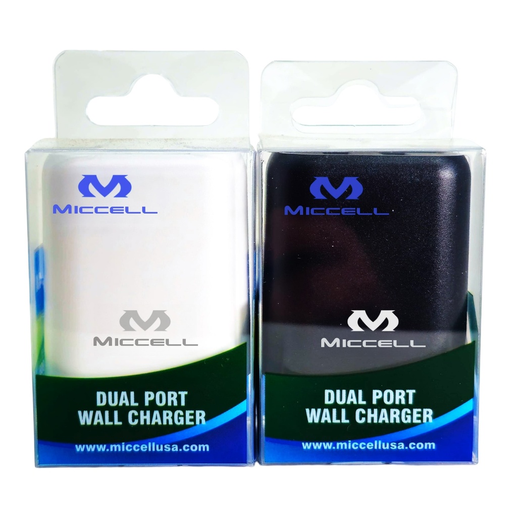 Miccell Wall Plug Adaptor Dual USB PVC (S1908)