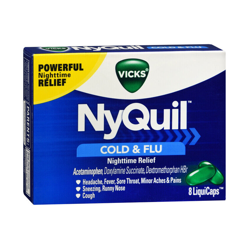 NyQuil Cold & Flu Liqui Cap 8CT