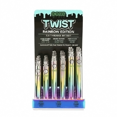 OOZE Rainbow Battery Display 650/ 900/ 1100 Mix 24ct Display