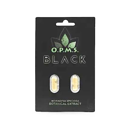 OPMS Kratom Black 2CT Capsules Card