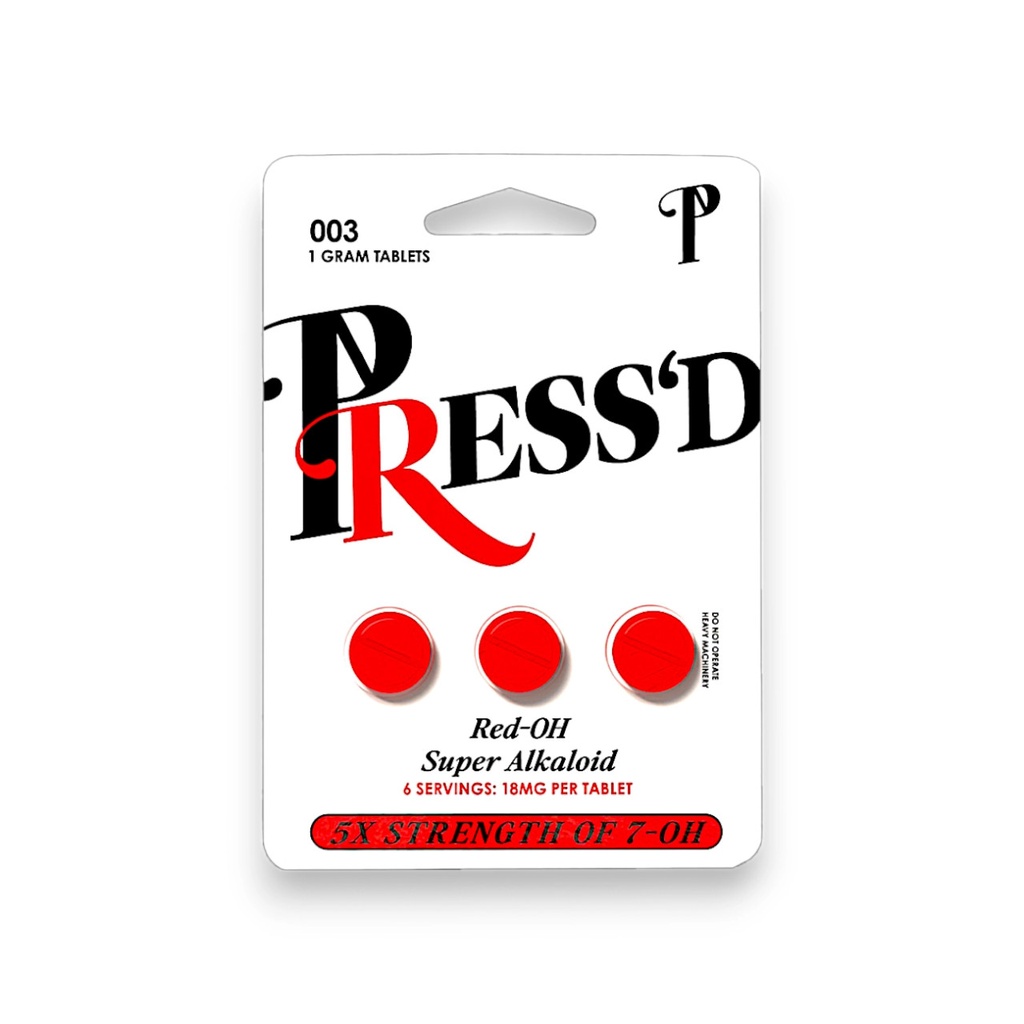 Pressesd Kratom 3CT/18MG Super Alkaloid Red Capsules