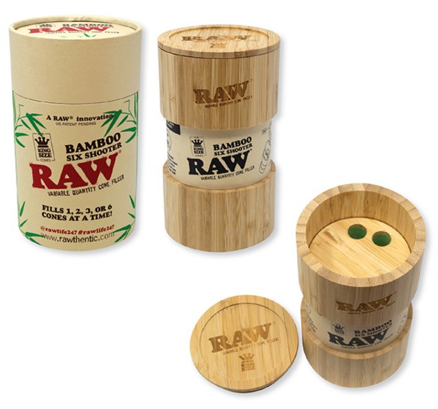 Raw Bamboo Six Shooter Variable Cone Filler