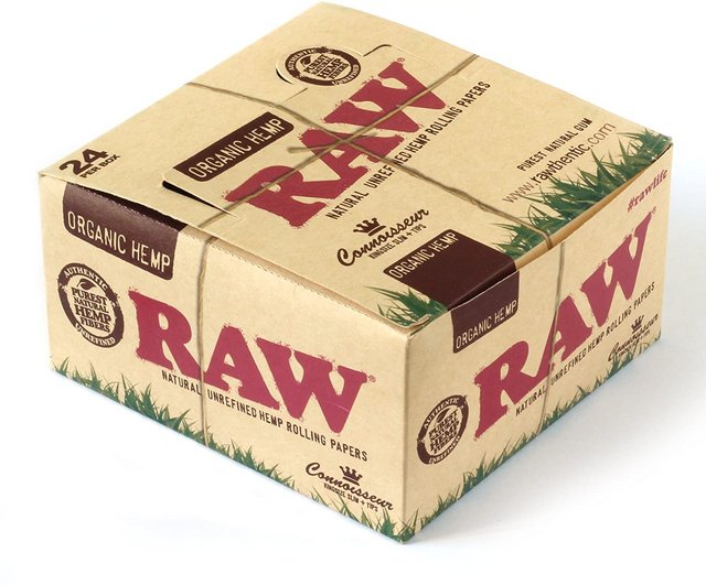 Raw Connoisseur Organic Paper King Slim + Tips 32'S/24CT