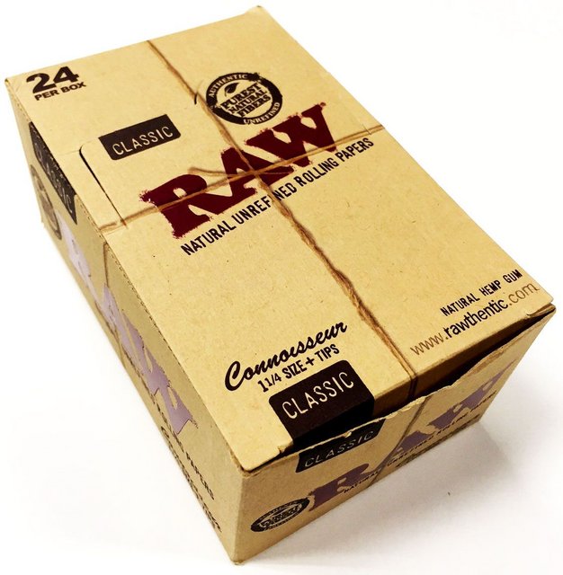 Raw Connoisseur Paper Tips 1 1/4 50'S/24CT