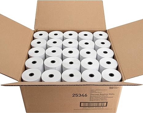 Thermal Cash Register 50CT Roll 80MM 3.125" X 230'-JB