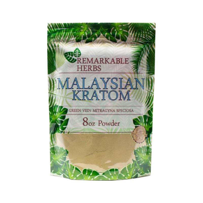 Remarkable Herbs Green Vein Malaysian Kratom 8oz Powder